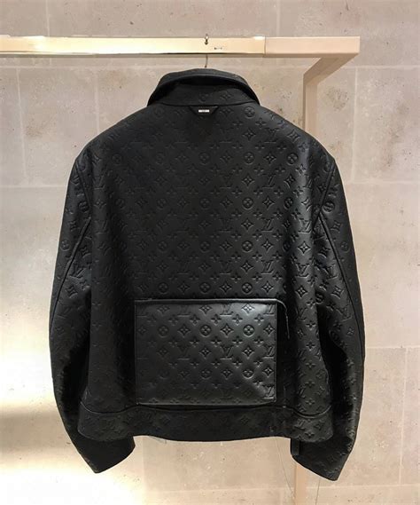 lv leather jacket|luxury black leather jacket.